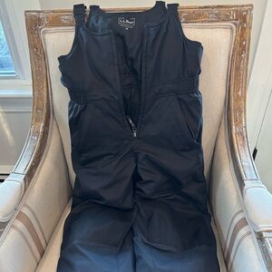 L.L. Bean Black Insulated Snow Bib Pants - kids